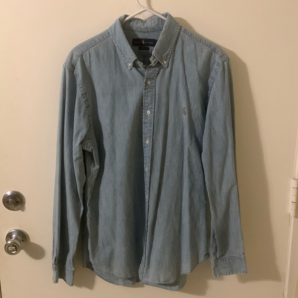Men’s Polo Ralph Lauren jean/cotton dress shirt L
